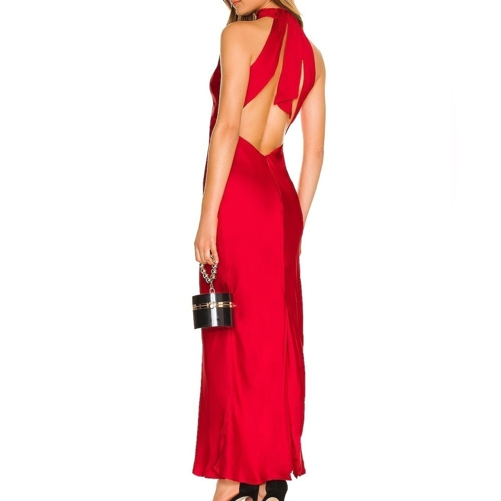 NWT Fire Red Bardot Amalfi Maxi Slip Dress Size US 10